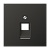 Jung Накладка 1-ой наклонной ТЛФ/комп розетки , LS 990 антрацит металл