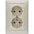 695616 VALENA Розетка 2X2К+З в сборе слоновая кость
