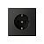 ArtGallery РОЗЕТКА с заземлением, 16А, механизм, БАЗАЛЬТ 