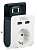 Адаптер Т-02/01 1 место 2P+PE 16А 2хUSB 2,4А с подставкой белый IEK