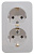 BLANCA Розетка наруж. уст. 2-ая с/з б/шт изол 16А 250В белая 