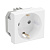 VIVA Розетка силовая 2Р+Е, со шторками, 2 мод., цвет белый 