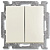 BASIC55 Выключатель 2кл с клавишей, слоновая кость 2006/5 UC-92-507 (1012-0-2148)