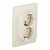 UNICA NEW Розетка двойная c заземлением со шт. бежевая