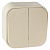 782232 Quteo Выключатель двухклавишный наружный бежевый 10А 