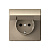ArtGallery РОЗЕТКА с заземл., со шторками, с крышкой, 16 А, IP20 , ШАМПАНЬ