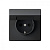 ArtGallery РОЗЕТКА с заземл., со шторками, с крышкой, 16 А, IP20 , КАРБОН