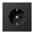 Jung Розетка с заземляющими контактами 16 А / 250 В~ , LS 990 антрацит
