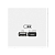 ArtGallery USB розетка A + тип-C 45Вт высокоскор.заряд. QC, PD, механизм, белый