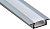 Профиль встраиваемый алюм. 2м матовый экран 2 заглушки для светодиодных лент