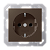 Jung Розетка с заземляющими контактами 16 А / 250 В~, A500 мокко