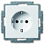 BASIC55 Розетка SCHUKO безвинт. 2Р+Е со шторками, альпийский белый (20 EUCKS-94-507) 2013-0-5278