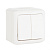 782302 Quteo Выключатель двухклавишный наружный IP44 белый 10А 
