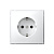 ArtGallery РОЗЕТКА с заземлением, 16А, механизм, БЕЛЫЙ 