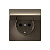 ArtGallery РОЗЕТКА с заземл., со шторками, с крышкой, 16 А, IP20 , МОККО