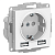 AtlasDesign Розетка 16А + USB A+A, 5В/2,4А, 2х5В/1,2А, механизм, БЕЛЫЙ