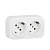 782233 Quteo Розетка двойная с заземлением без шторок наружная белая 