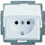 BASIC55 Розетка SCHUKO, с крышкой, альпийский белый 20 EUK-94-507 (2018-0-0350)