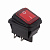 Выключатель клавишный 250V 15А (4с) ON-OFF красный с подсветкой ВЛАГОЗАЩИТА