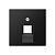Jung Накладка 1-ой наклонной ТЛФ/комп розетки , A 500 черный