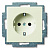 BASIC55 Розетка с заземлением с безвинтовыми клеммами chalet-white 16А  (20 EUC-96-507)
