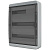 BNK 65-54-1 Щит навесной 54 мод. IP65, прозрачная черная дверца