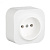 782210 Quteo Розетка без заземления без шторок наружная белая