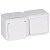 782318 Quteo Блок: Выключатель + розетка с заземлением со шторками наружный белый IP44
